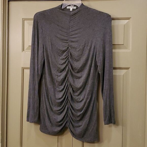 Vintage Suzie mock neck grey long sleeve top - Picture 1 of 6